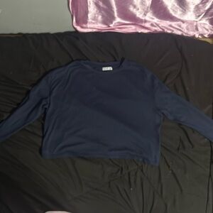 Navy blue Arizona kinda cropped long sleeve .